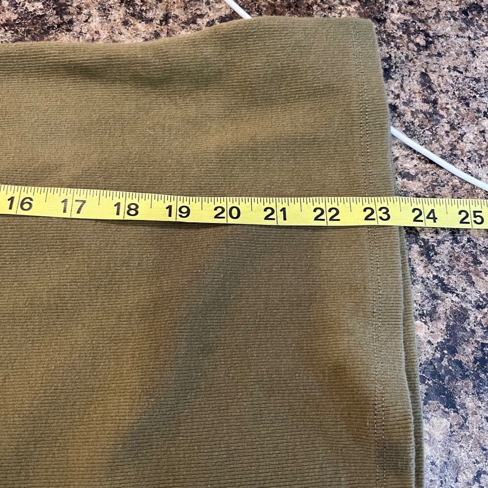 AGOLDE Ribbed Tank Top Medium Olive Green Minimalist Basic Casual Everyday - Picture 8 of 8